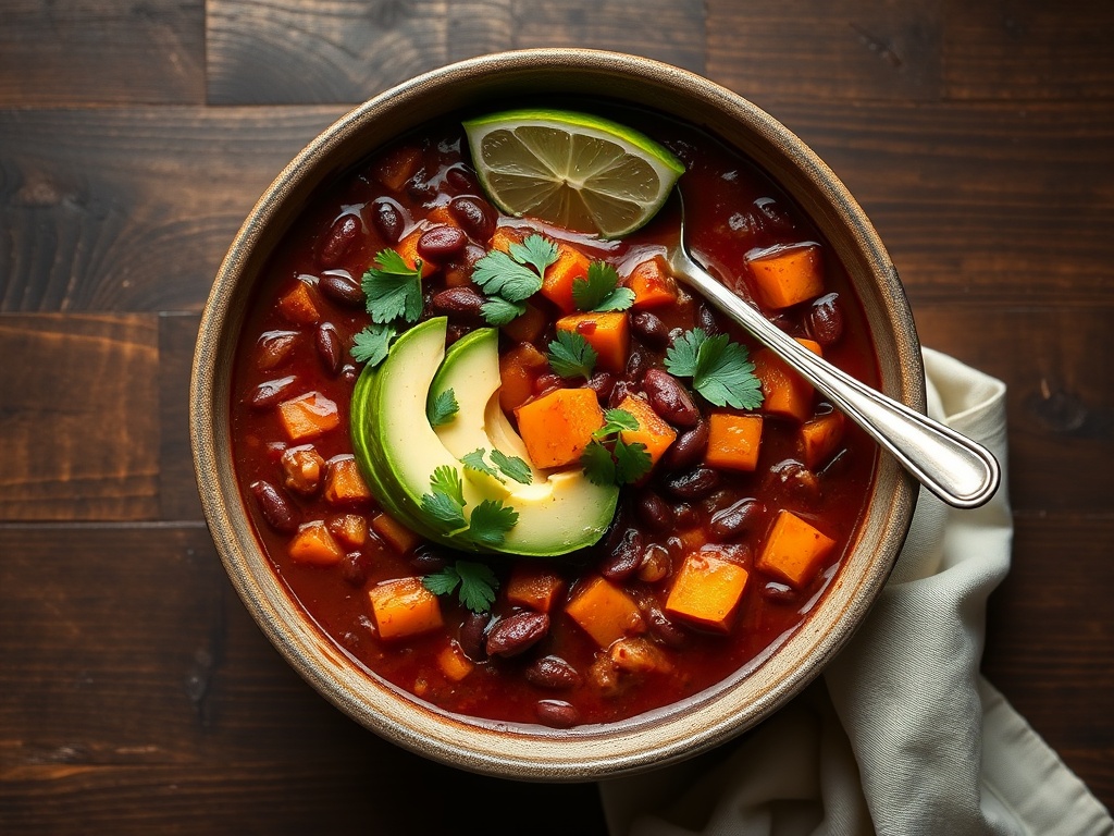 Smoky Black Bean and Sweet Potato Chili