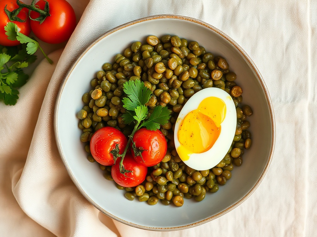 Warm Lentil and Roasted Tomato Bowl